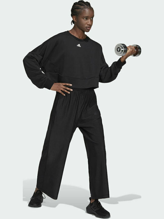 AEROREADY Studio Cropped Women's Sweatshirt Black