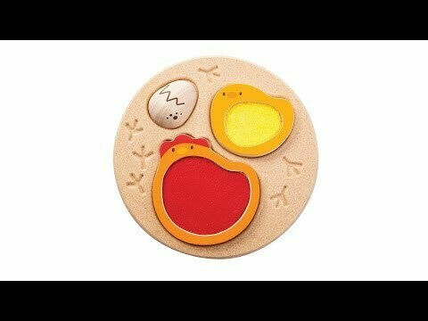 Wooden Kids Peg Puzzle Chick for 1+ Years 3pcs Plan Toys