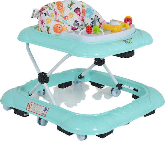 Moni Jungle Fun Baby Walker for 6+ Months Turquoise
