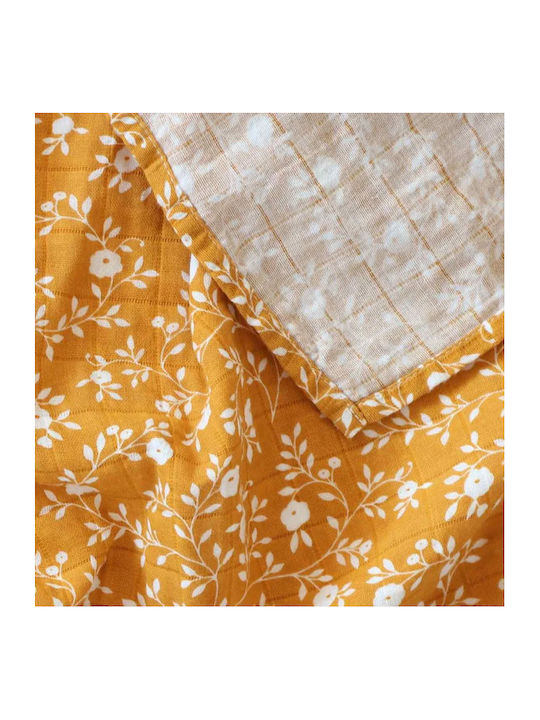 A Little Lovely Company Muslin Swaddle Wraps Beige 60x60cm. 2pcs