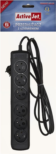 Active Jet 6GNU-3M-C Πολύπριζο 6 Θέσεων με Καλώδιο 3m