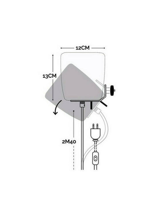 La Case de Cousin Paul Swing Classic Lamp Wall with Socket E14 and Switch Beige 12cm