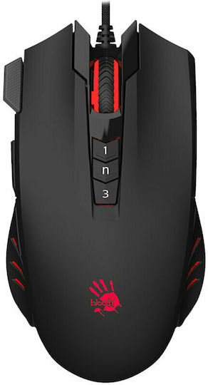 A4Tech V9MA RGB Gaming Ποντίκι 6200 DPI Μαύρο