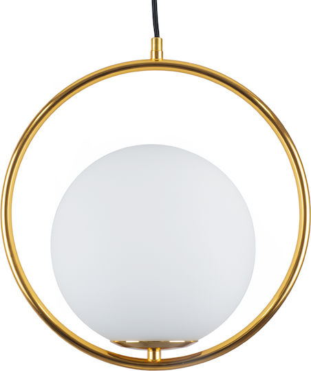 GloboStar Madrid Pendant Light Gold Ball with Socket E27 30x20x30cm