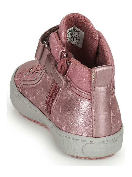 J KALISPERA Anatomic Leather Kids Ankle Boots with Zipper Pink