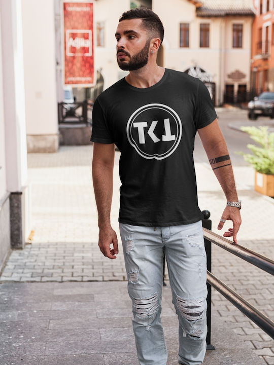 TKT TKT New T-shirt Bărbătesc cu Mânecă Scurtă Negru tkt-tee-bl-2xl