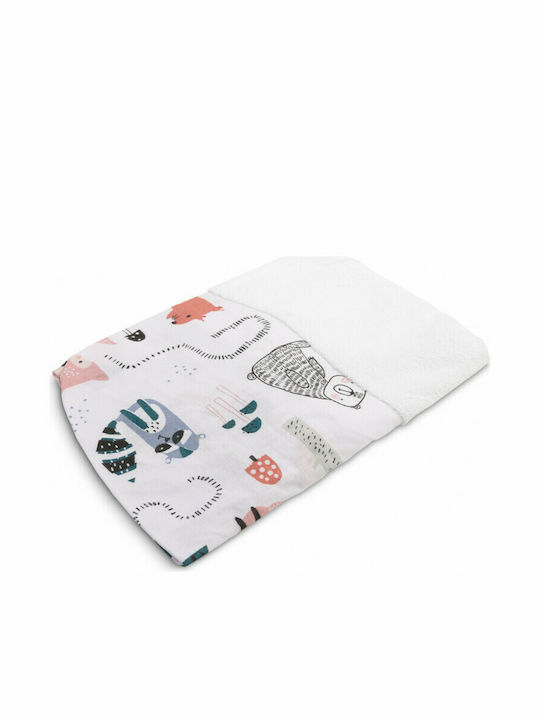 Sensillo Baby Changing Pad Cover Forest of Fabric White 50x70cm