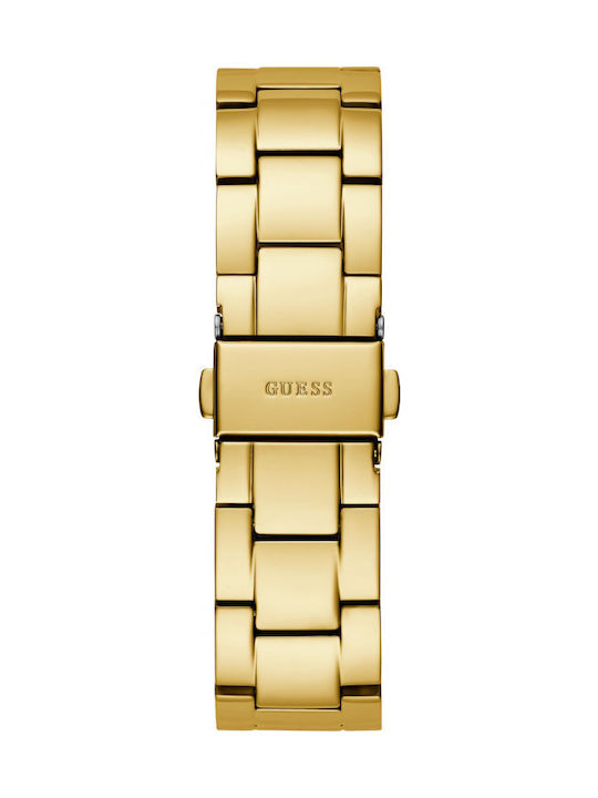 Guess Emblem Ρολόι Μπαταρίας με Μεταλλικό Μπρασελέ