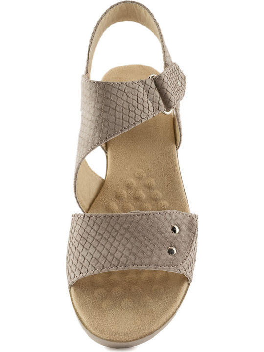 B-Soft Women's Flat Sandals in Beige Color