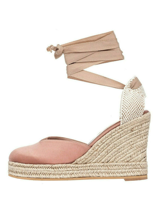 Damenplattformen im Espadrilles-Stil Nude