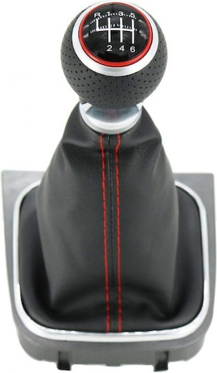 6 Shift Knob with Bubble Universal Volkswagen Golf 6 A6 MK6 GTI GTD R20 2009-2013 black
