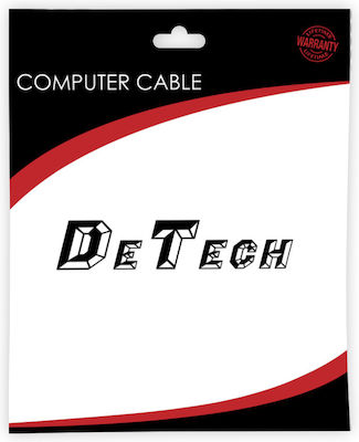 De Tech Καλώδιο επέκτασης 5.5x2.1 M/F - Cable 2m Black (18371)