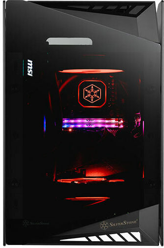 Silverstone LD03-AF Gaming Mini Tower Computer Case with Side Window Black