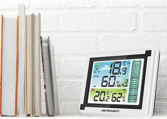 Berdsen BD-900 Wireless Stație meteorologică Digital De masă / Montat pe perete Alb