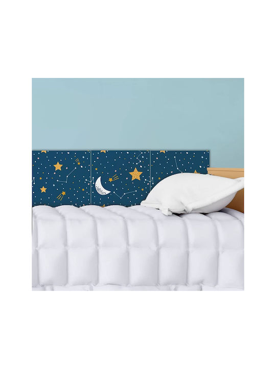 Ango Autocolant Decorativ pentru Copii Perete Spumă Starry Night Μπλε 30x30buc 3buc