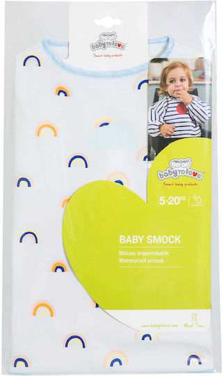 Baby to Love Rainbow Print Coverall Fabric with Elastic Neck Opening & Sleeves Multicolored for 5 m+