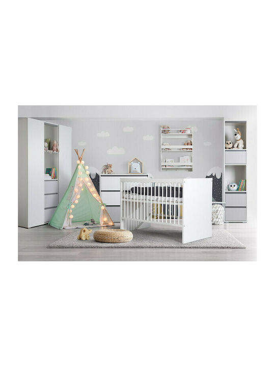 Dalia Baby Wickelkommode mit 3 Schubladen Weiß 80x45x81cm
