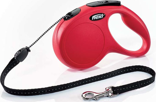 Flexi Foldable Dog Leash/Lead Strap New Classic M Cord 5m up to 20kg (Red) in Red color 5m up to 20kg