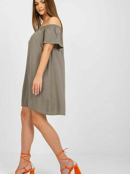 Sublevel Sommer Mini Kleid Khaki