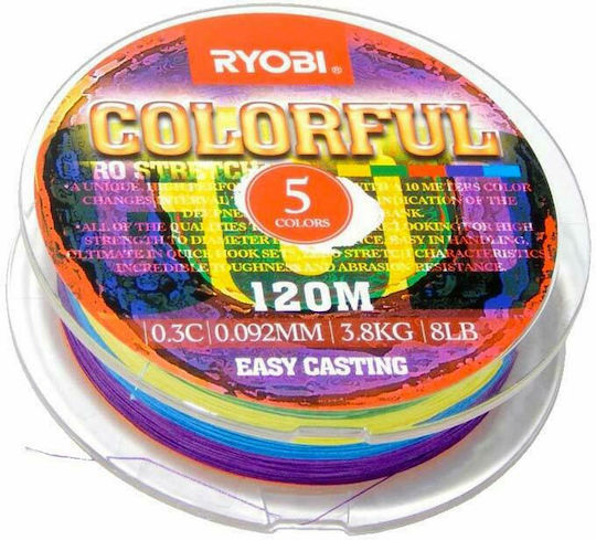 Ryobi Colorful Νήμα Ψαρέματος 120m / 0.148mm