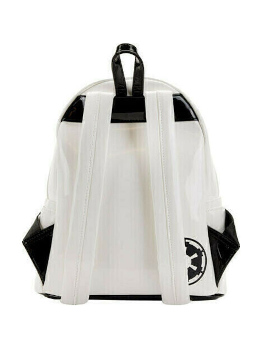 Loungefly Star Wars: Stormtrooper Kids Bag Backpack White 22.5cmx11.25cmx26.25cmcm Star Wars Stormtrooper Lenticular Mini