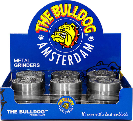 The Bulldog Amsterdam Grinder Keychain 2 Parts 30mm Silber