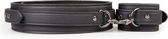 Easytoys Thigh & Wrist Cuff Set Σετ για Δέσιμο Κορμού με Άκρα σε Μαύρο Χρώμα