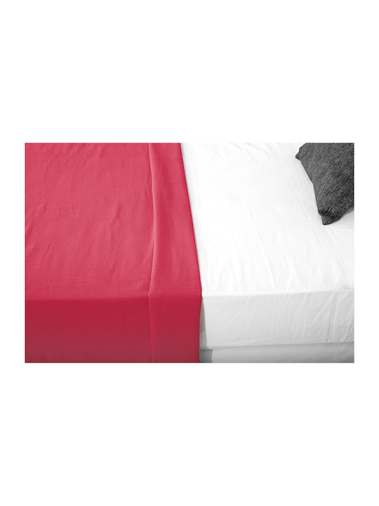 Family Enterprise Pique Single Blanket 170x250cm Fuchsia