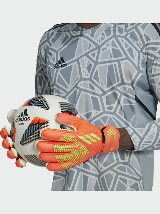 adidas Predator Edge Fingersave Γάντια Τερματοφύλακα Ενηλίκων Πορτοκαλί