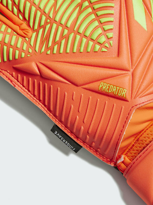 adidas Predator Edge Fingersave Γάντια Τερματοφύλακα Ενηλίκων Πορτοκαλί