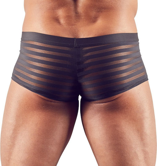 Svenjoyment Underwear Ανδρικό Sexy Boxer Semi-Transparent Pants Black