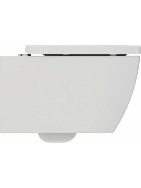 Ideal Standard i.Life b Toaletă montată pe perete Fără margine cu Subțire Capac Închidere lentă Albă