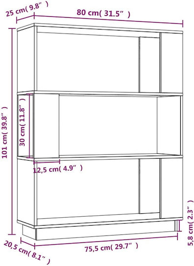 Bibliothek Beige 80x25x101cm