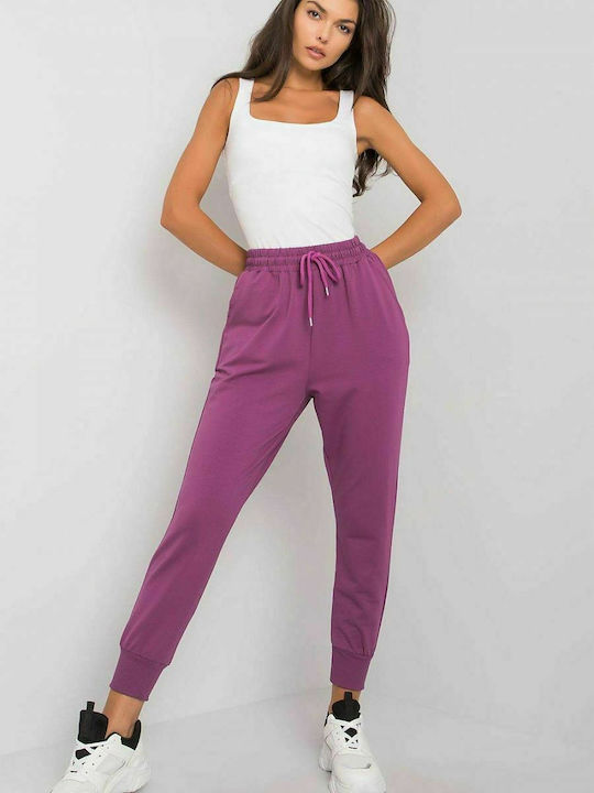 Fancy Pantaloni de trening pentru femei cu cauciuc Violet