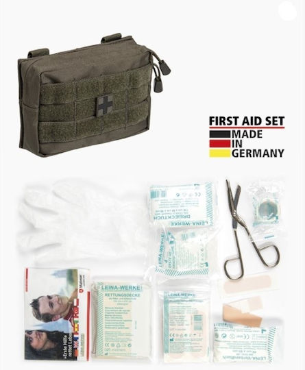 Mil-Tec First Aid Leina Pro Small - Olive 25τμχ Survival Case with Gauzes & Scissors