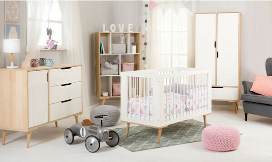 Klups Polymorphe Babybett Sofie Beige mit Matratze