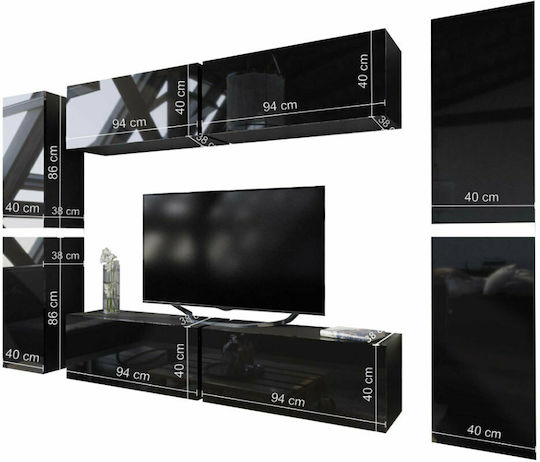 Unitate TV pentru sufragerie Felix Alb L94xA38xÎ40buc