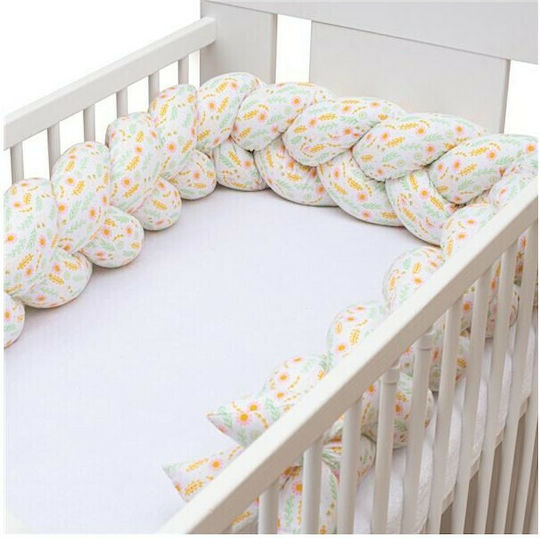 New Baby Harmony Crib Bumpers Braided Inside White 19x210cm
