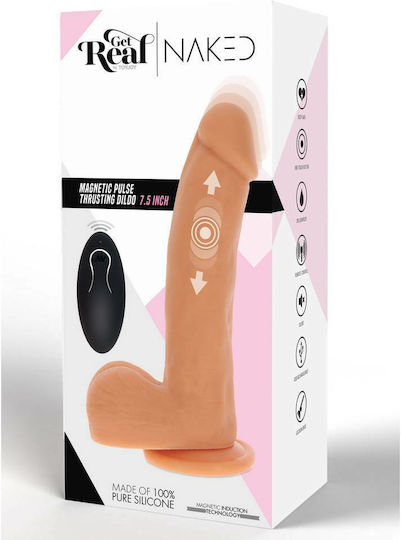ToyJoy Get Real Naked Magnetic Pulse Thrusting Dildo Реалистичен Вибратор с Дистанционно Управление 19.5см Плът