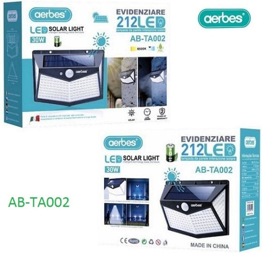 Aerbes AB-TA002 Wall Mounted Solar Light 30W with Motion Sensor and Photocell