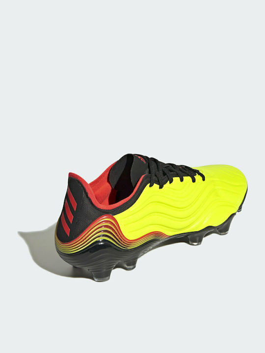 adidas Copa Sense.1 Pantofi de Fotbal cu crampoane Echipa Solar Yellow / Solar Red / Core Black