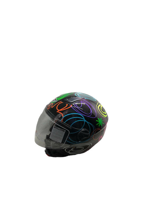 Faseed 721 Jet Helmet Kamvas Flower