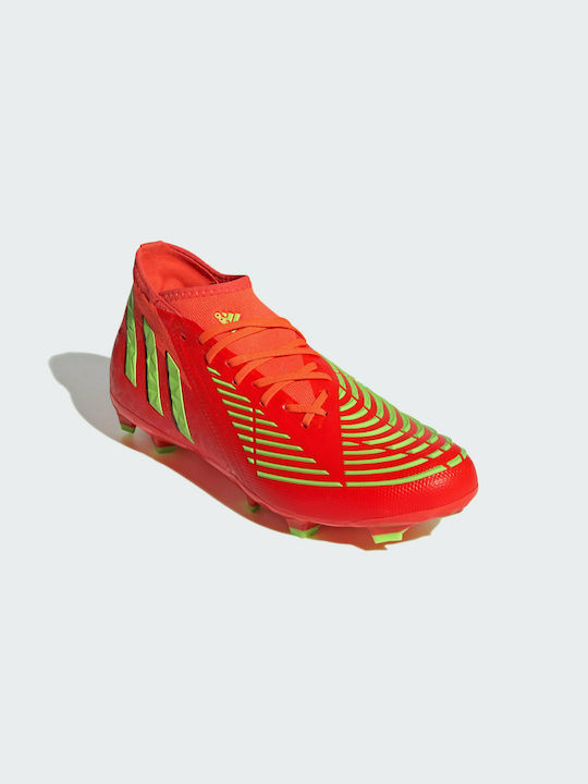 Adidas Predator Edge.2 FG Ψηλά Ποδοσφαιρικά Παπούτσια με Τάπες Κόκκινα