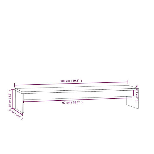 vidaXL Suport Birou Monitor Albă (813930)
