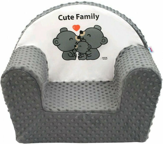 Παιδική Πολυθρόνα Minky Cute Family 42x53εκ. Γκρι