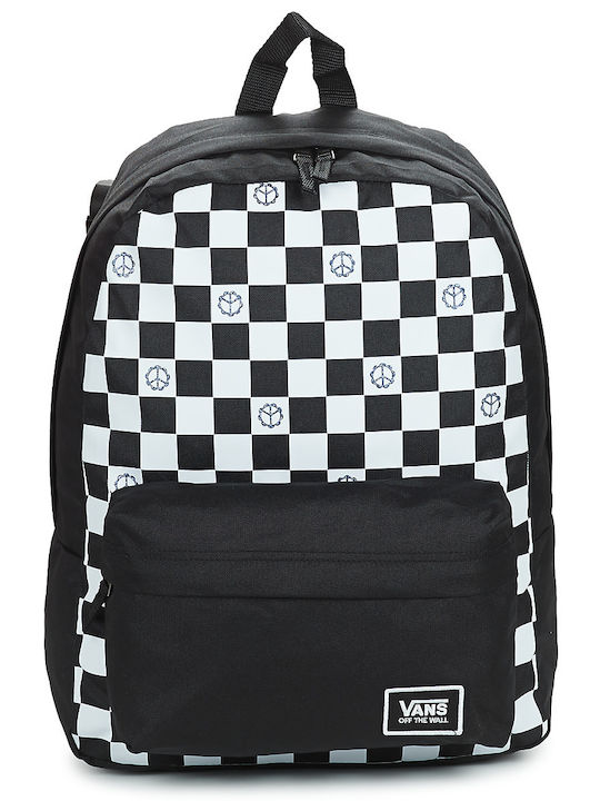 Vans Glitter Check Realm School Bag Backpack Junior High-High School in Black color