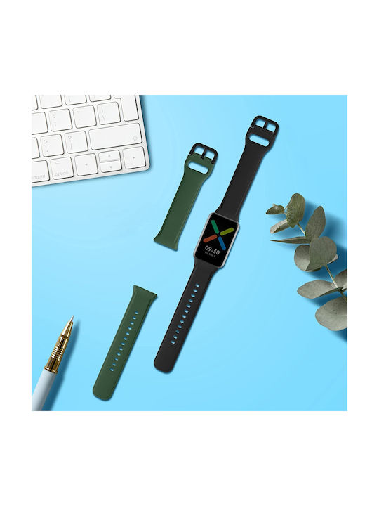KWmobile 2-Pack Каишка Силикон Black / Dark Green (Oppo Free) 58875.02