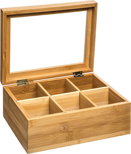 5Five Cuisine Κουτί για Τσάι με Καπάκι Ξύλινο Μπεζ 22x16x8.7cm 5Five Cuisine Κουτί για Τσάι με Καπάκι Ξύλινο Μπεζ 22x16x8.7cm