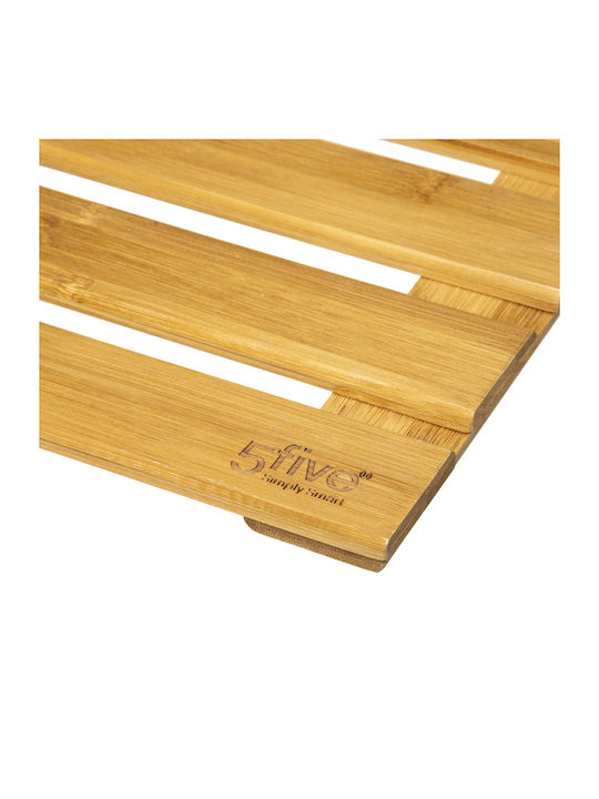 5Five Non-Slip Bath Mat Wooden 174673 Brown 68x50cm