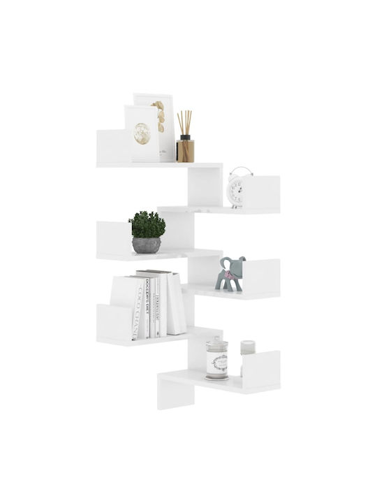 Eckregale Wand White Glossy 2Stück 40x40x50cm